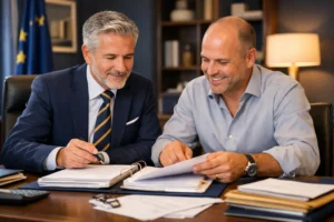 Expert-comptable accompagnant un dirigeant de PME dans la préparation de son contrôle fiscal en Belgique